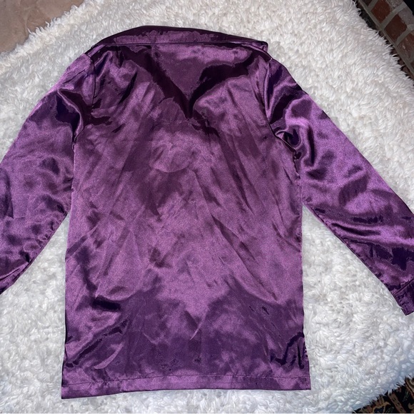 Pajamagram Satin Pajama Set Purple Ultra Soft sz Small - Picture 12 of 15